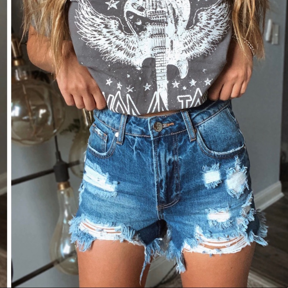Shelby High Rise Denim Shorts